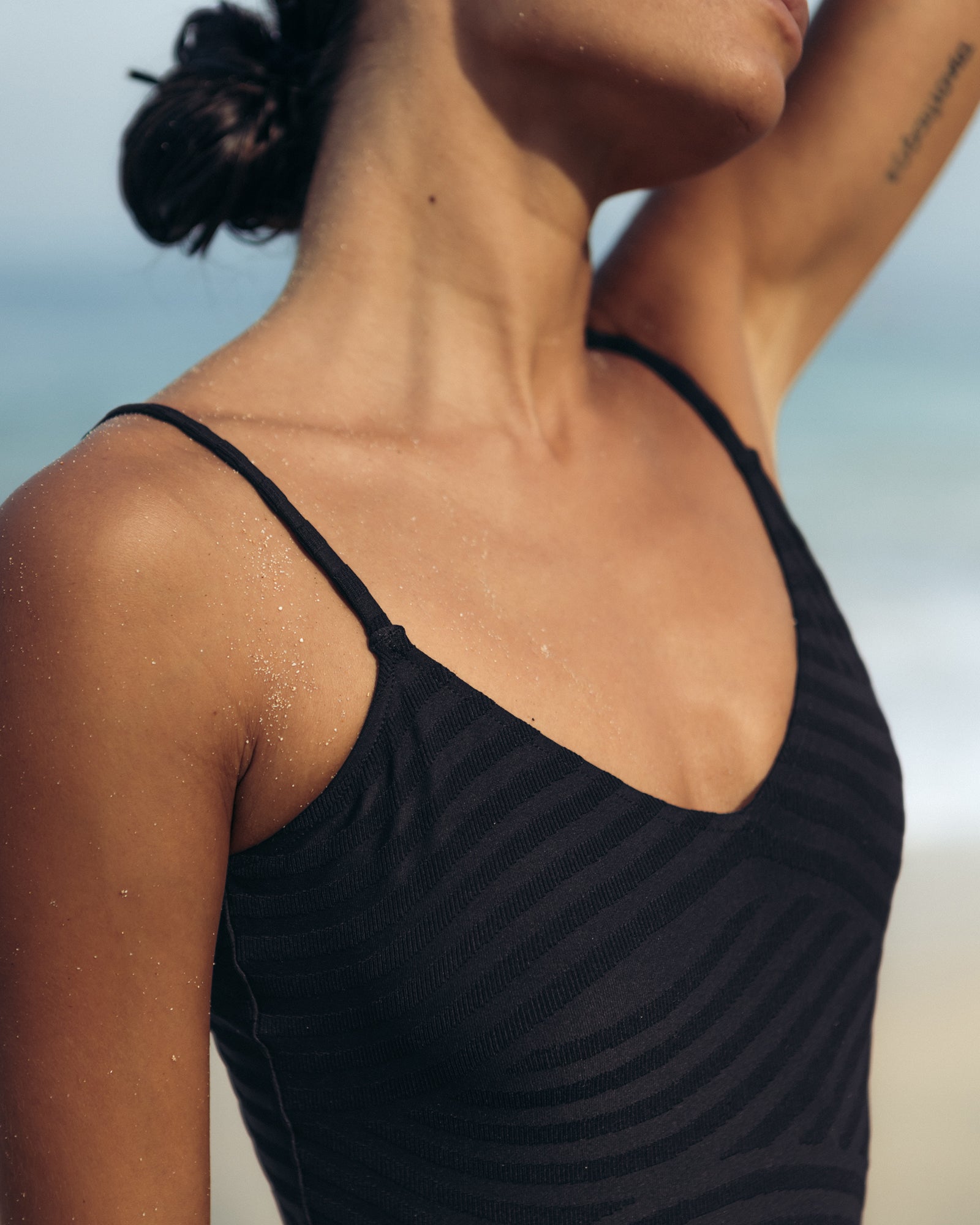 1 PIECE VALENTINE JACQUARD NOIR