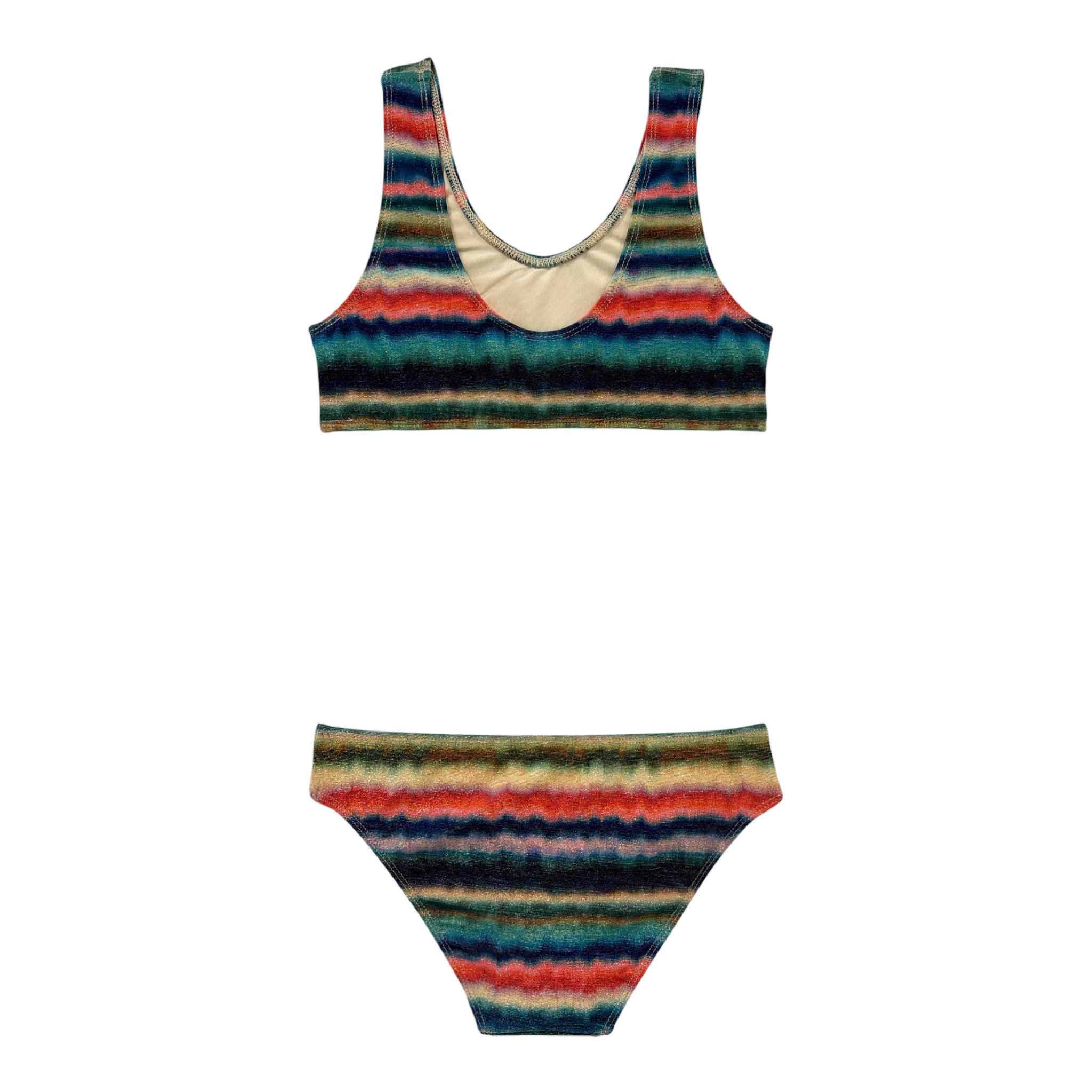 2 PIECES LILA OCEAN STRIPES