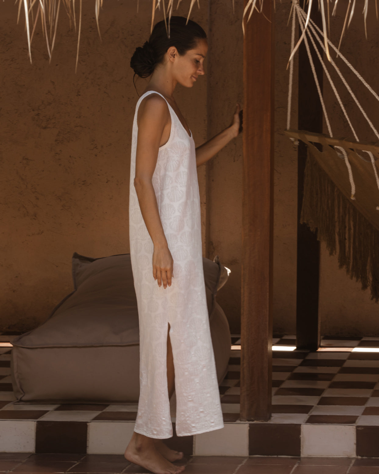 PLUM ECRU DRESS