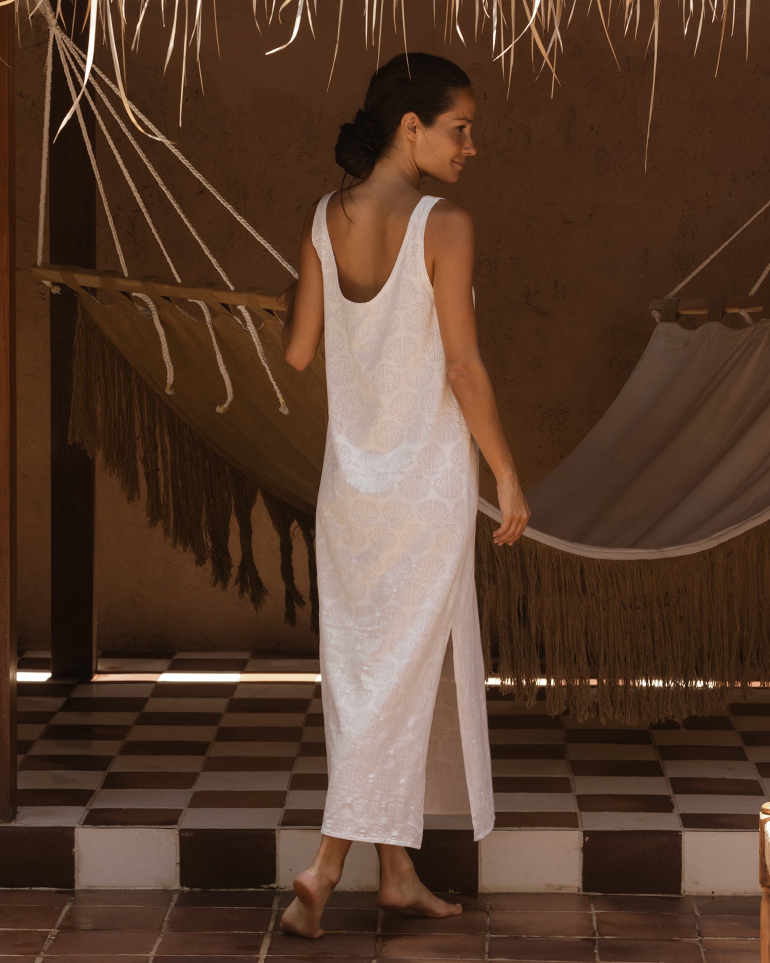 ROBE PRUNE ECRU