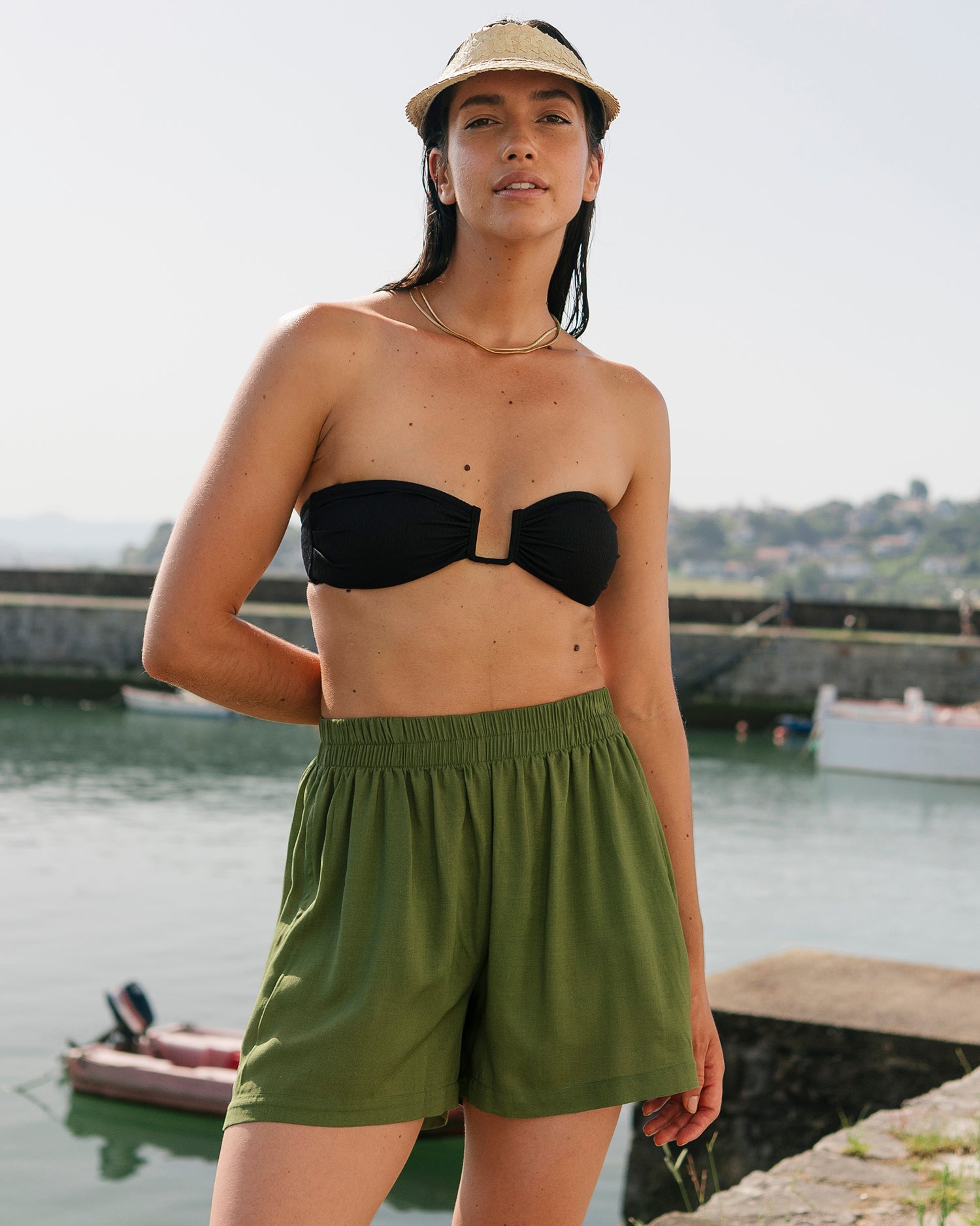 KHAKI GERALDINE SHORTS