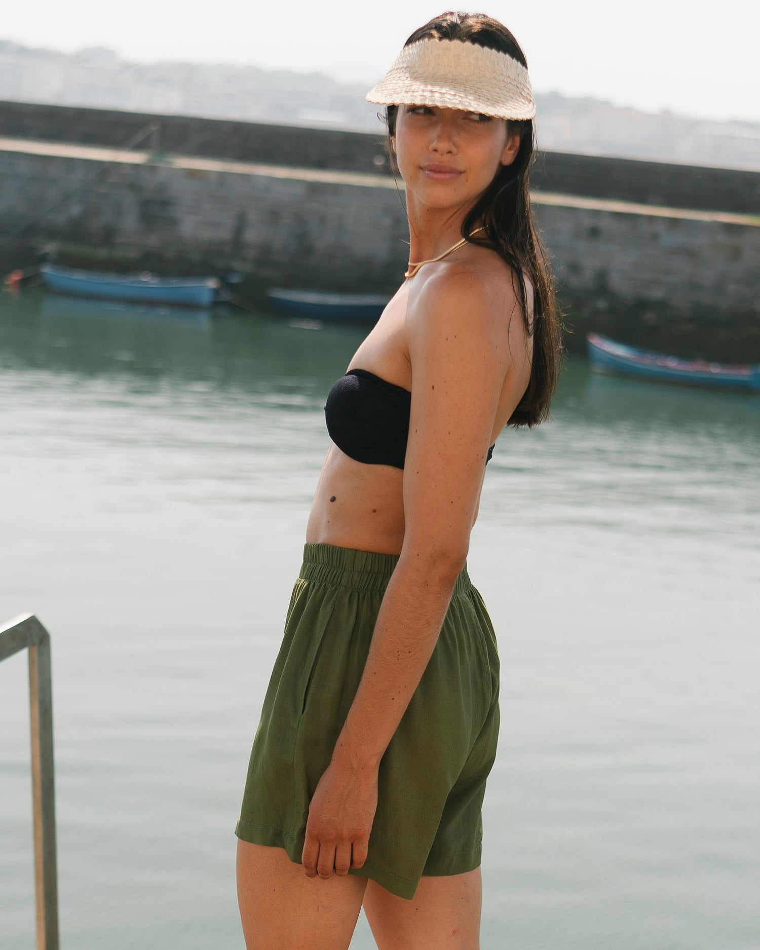 KHAKI GERALDINE SHORTS